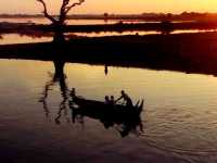 Beautiful Sunset at U Bein Bridge