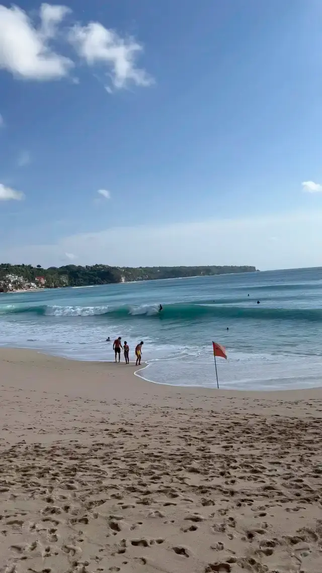 A popular surfing beach, Dreamland 
