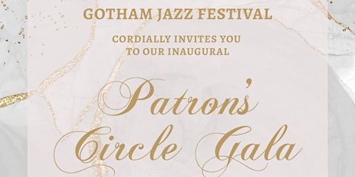 PATRON GALA for GOTHAM JAZZ FESTIVAL (Sat. April 27th) | Greenwich House Music School