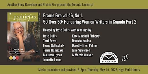 50 Over 50: Honouring Women Writers in Canada Part 2 | Toronto Public Library - High Park Branch