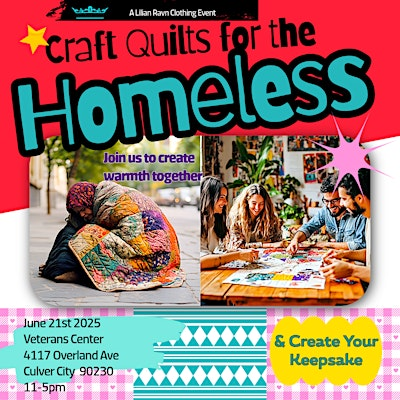 Love Craft Social - Creating Quilts For The Homeless | Veterans Memorial Building
