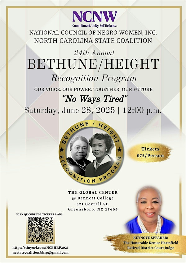 24th Annual North Carolina State Coalition of NCNW, Inc. BHRP Celebration | Global Learning Center at Bennett College