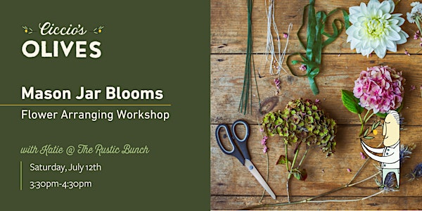 Mason Jar Blooms: A Seasonal Flower Arranging Workshop | 12B S 5th Ave