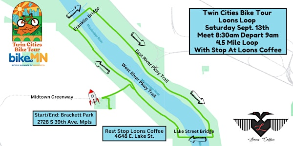 2025 Loons Loop - Bonus Ride for the Twin Cities Bike Tour! | Brackett Park