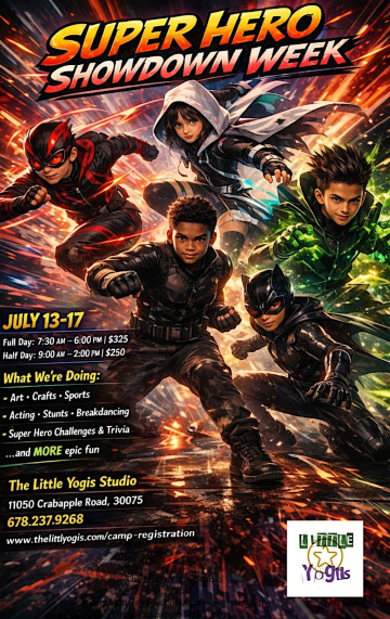 Super Hero Showdown Camp | 11050 Crabapple Rd Suite D115A, Roswell, GA 30075