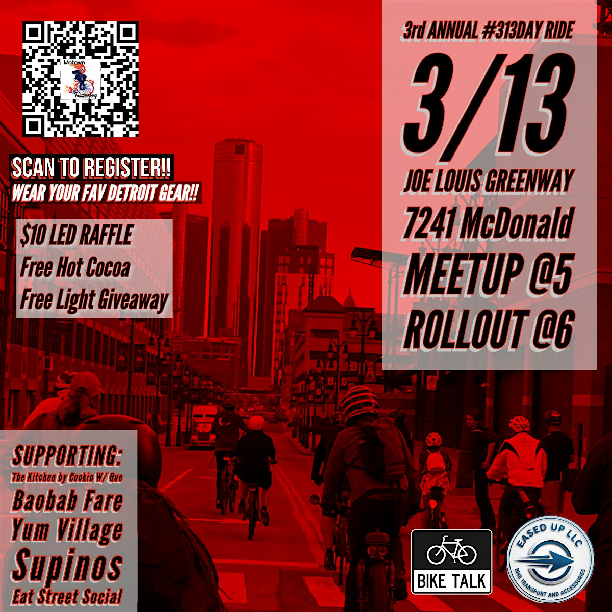 3rd Annual #313Day Ride | Warren Gateway: Joe Louis Greenway