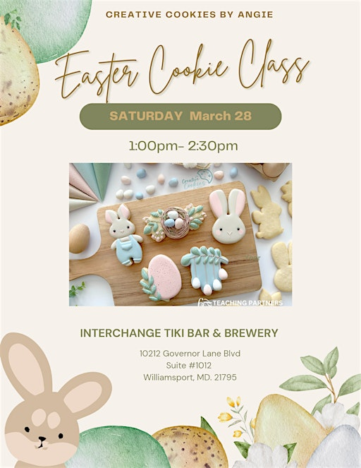 Bunnies , Eggs & Icing!  Easter Cookie Decorating Class | Interchange Tiki Bar & Brewing