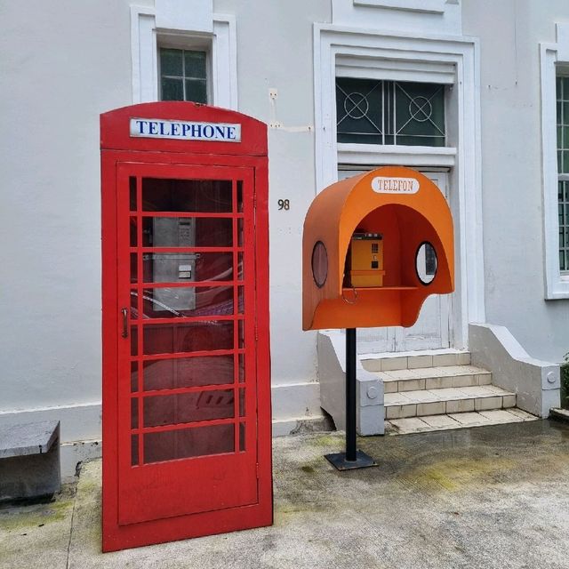 A Museum filled with historical telephones 