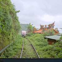 深澳 | 鐵道自行車之旅，踩著超萌的河豚車進入迷幻的鯨魚隧道吧

