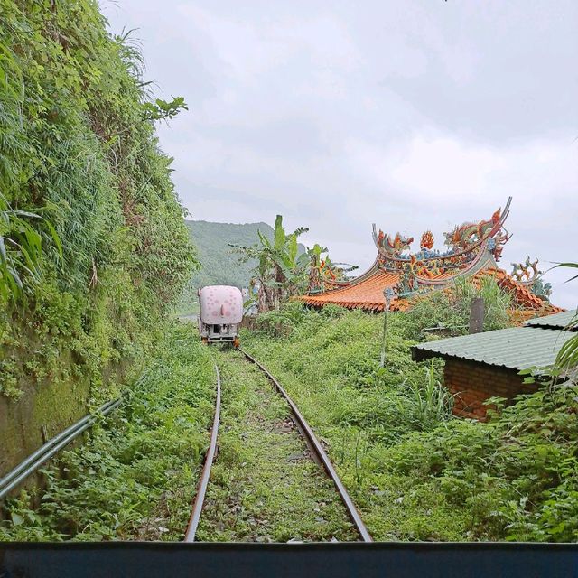 深澳 | 鐵道自行車之旅，踩著超萌的河豚車進入迷幻的鯨魚隧道吧

