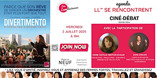 Ciné Débat Divertimento - Agenda LL" se rencontrent | Mairie du 9ᵉ arrondissement de Paris