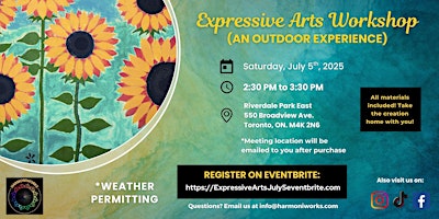 Expressive Arts Workshop for Groups (Outdoor Experience) | Riverdale Park East