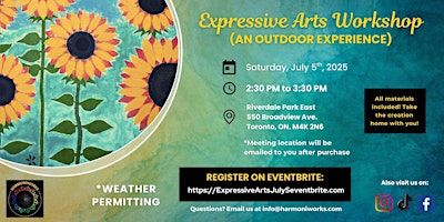 Expressive Arts Workshop for Groups (Outdoor Experience) | Riverdale Park East