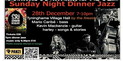 dinner jazz by the fireside | Tyninghame Village Hall