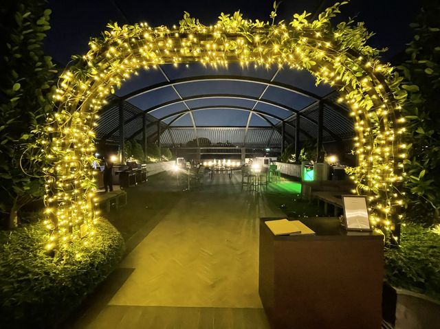 Picturesque rooftop garden