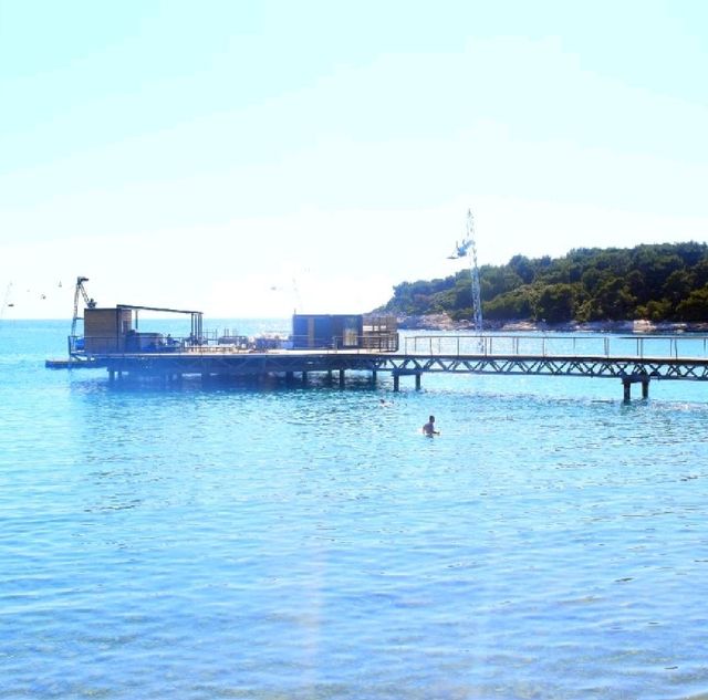 크로아티아 풀라 외곽 캠핑장근처 해수욕장🏖
