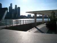 Jogging round Marina Boulevard