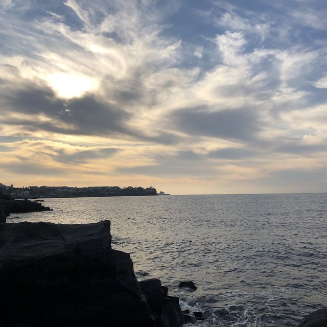 韓國濟州島🌄梨湖海邊觀日落