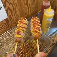 韓国/ソウル　大人気！食べ歩きの定番✨ハットグチェーン店❤️‍🔥