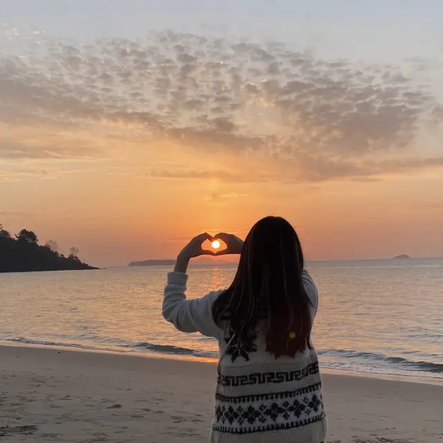 노을이 아름다운 변산 해수욕장