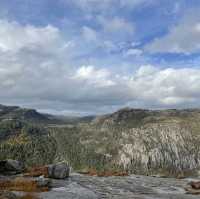 hiking to preikestolen