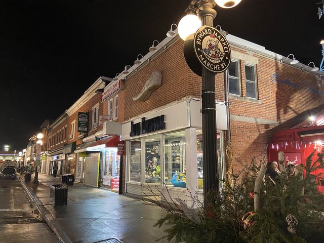 Byward Market at night in Ottawa