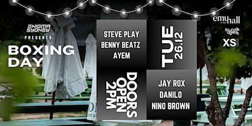 ENIGMA SYDNEY PRESENTS BOXING DAY PARTY@EMU HALL | Emu Hall Bar & Kitchen