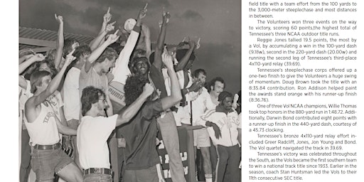 50th Anniversary of Tennessee's 1974 NCAA Track and Field Championship | 400 Neyland Dr