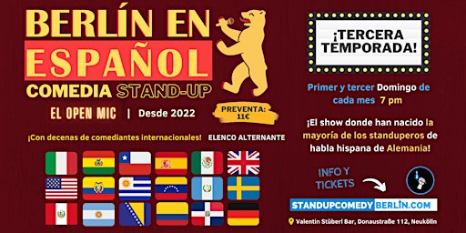 Berlín en Español Comedia Stand-up OPEN MIC #47 - El gym de los cómicos | Valentin Stüberl