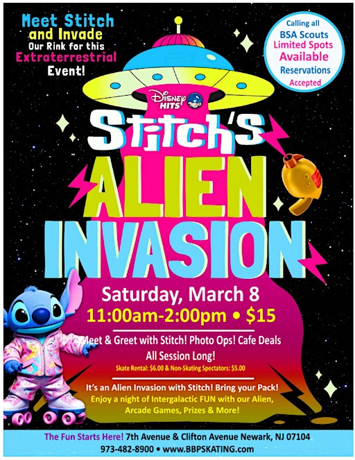 Stitch's Alien Invasion | Branch Brook Park Roller Skating Center