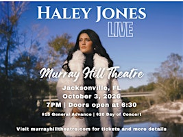 Haley Jones Live at Murray Hill Theatre Oct 3, 2026 | Murray Hill Theatre