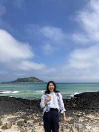 제주 서쪽 푸른바다가 예술인,협재 해수욕장