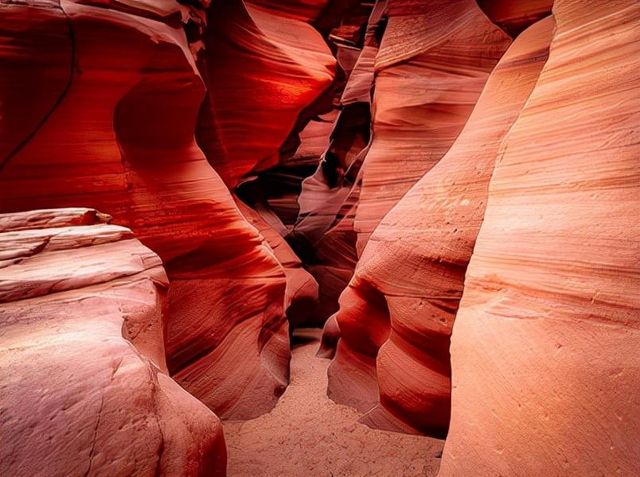 The most beautiful narrow valley in the world - Antelope Canyon.