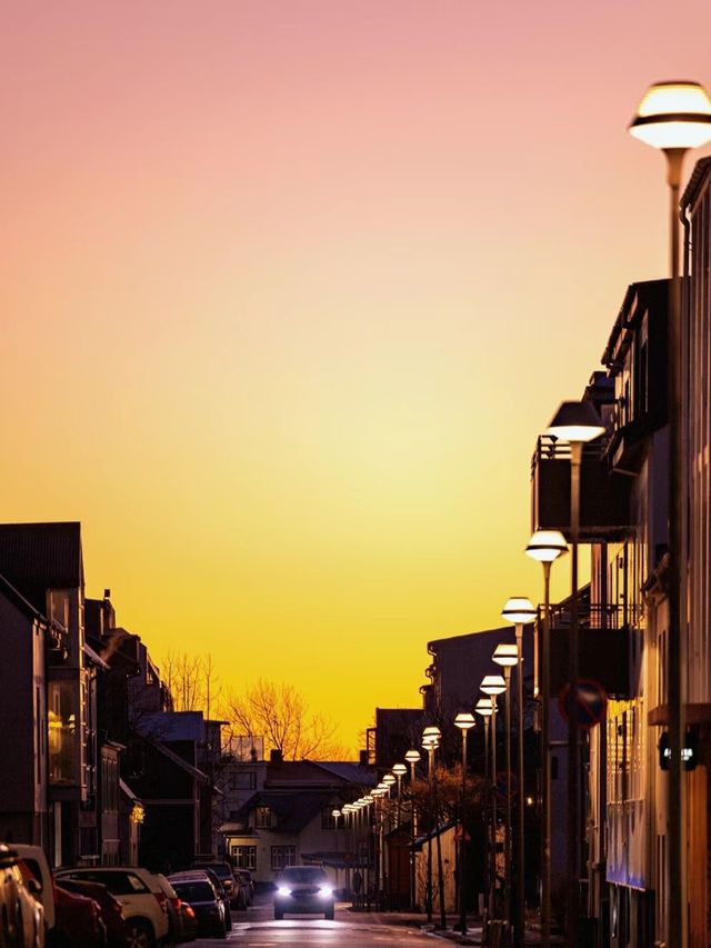 Iceland's sunset is hauntingly beautiful.