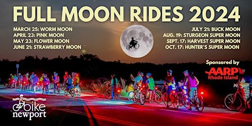 Full Moon Rides with Bike Newport, Sponsored by AARP Rhode Island | Equality Park Place