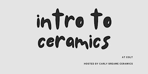 Introduction to Ceramics Workshop | Project Colt