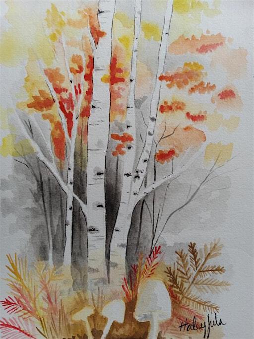 Autumn Fairy Forest Watercolor Class: Tecumseh | 135 E Chicago Blvd, Tecumseh, MI, USA