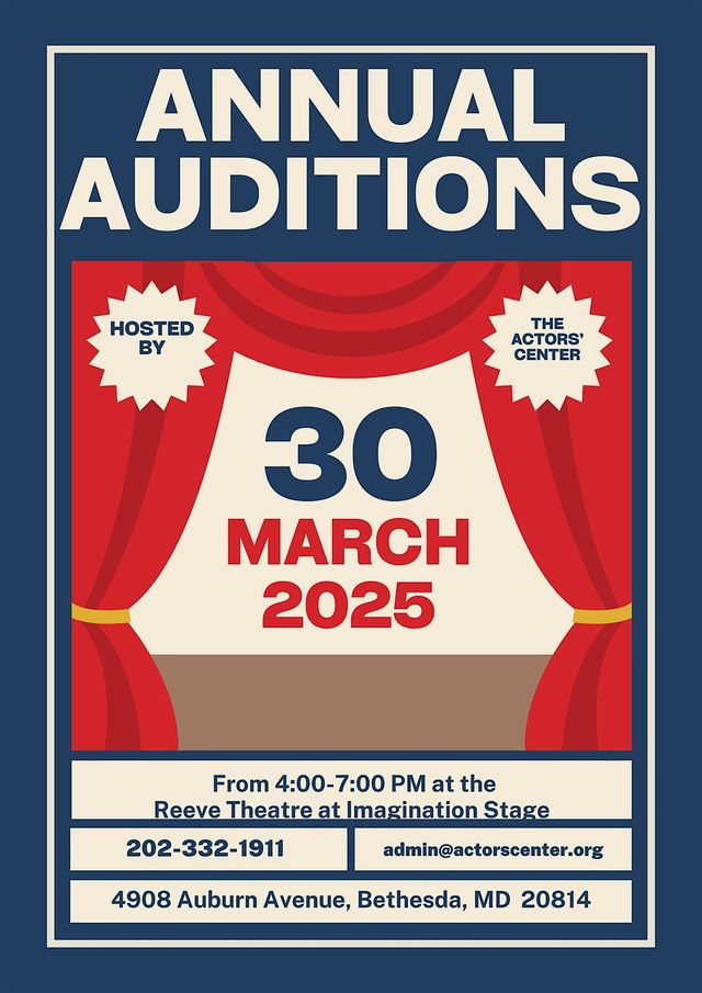 Call for Auditors - Actors' Center Annual Auditions | Imagination Stage