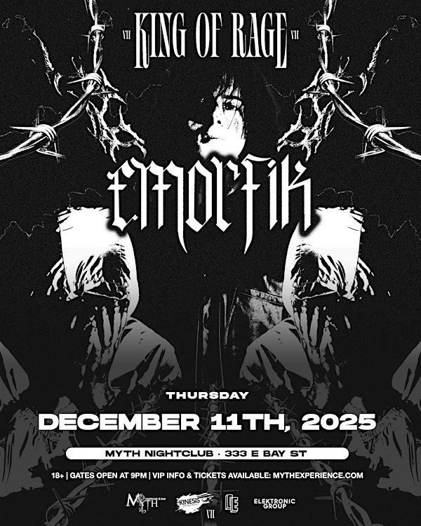 Electronic Thursdays Presents: EMORFIK - King of Rage | 12.11.25 | Myth Nightclub | Element Bistro & Craft Bar
