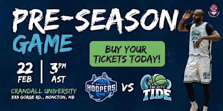 Halifax Hoopers vs. Tri-City Tide (Pre-Season Game) | Crandall University