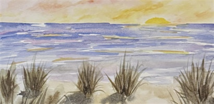 ArtSea Create & Sip ~ Beachgrass Watercolor | Cowfish Hampton Bays