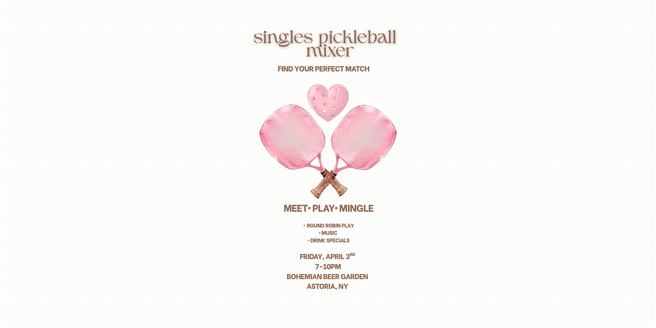 Single's Pickleball Mixer Ages 28-42 | Bohemian Hall & Beer Garden
