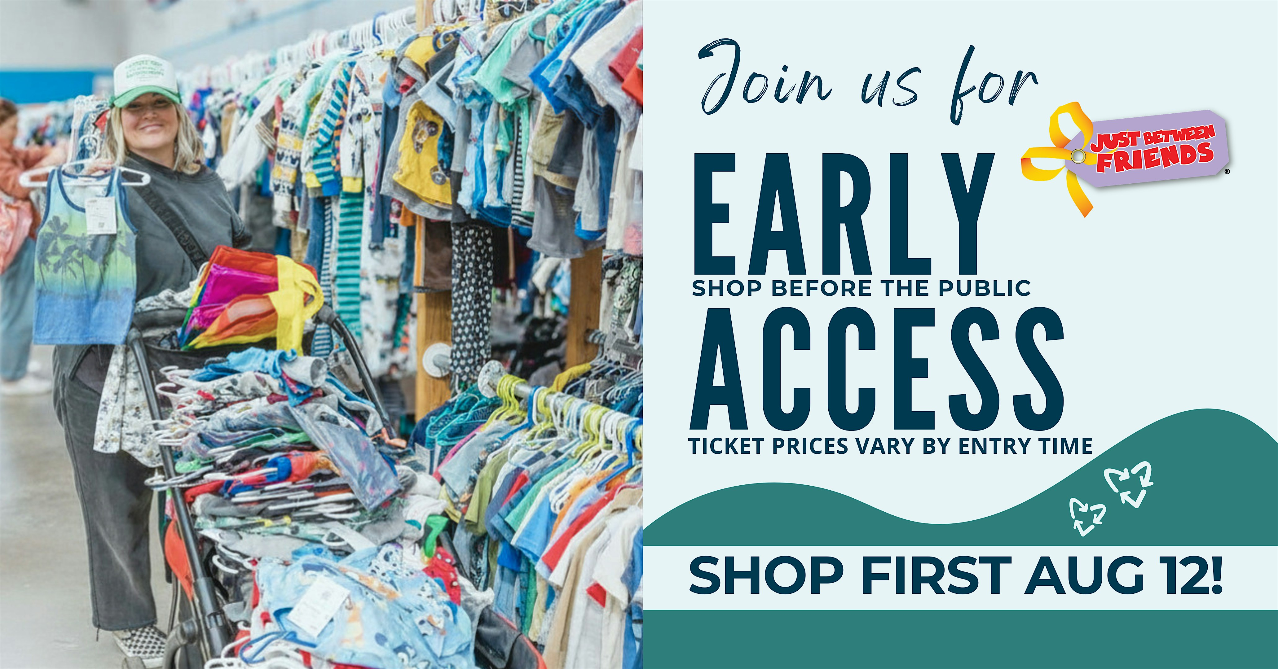 Just Between Friends Aurora Priority Shopping Tickets August 2026 | Arapahoe County Fairgrounds