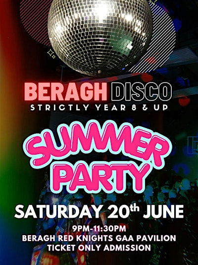 Beragh Disco June 2026 | Beragh Red Knights GAA