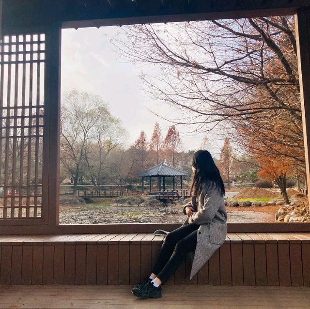 곳곳에 한옥이 심어져 있는 전주 수목원