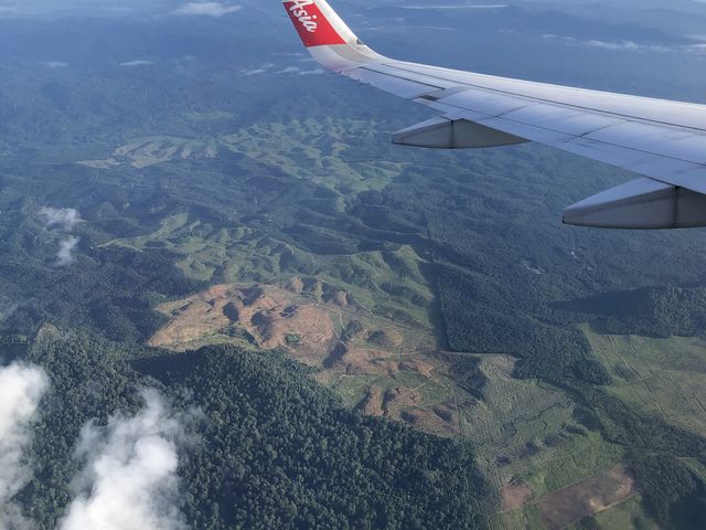 Mt Kinabalu from the air