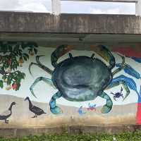 Check out artwork under highway 