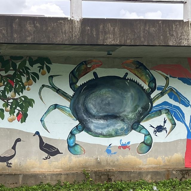Check out artwork under highway 