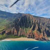 Na Pali Coast from above, Kauai, Hawaï