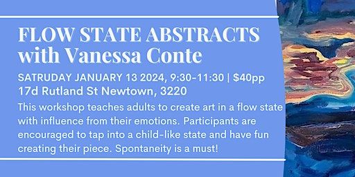 Flow State Abstracts with Vanessa Conte | 17d Rutland Street, Newtown VIC, Australia
